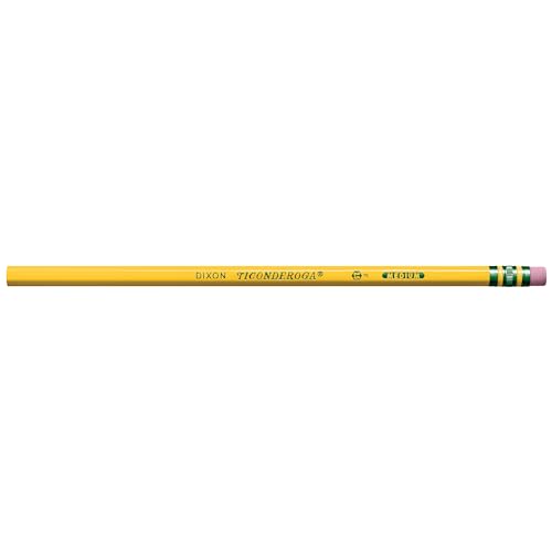 Ticonderoga Wood-Cased Pencils, Unsharpened, 2 HB Soft, Yellow, 24 Count