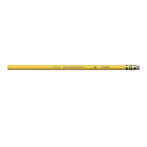 Ticonderoga Wood-Cased Pencils, Unsharpened, 2 HB Soft, Yellow, 24 Count