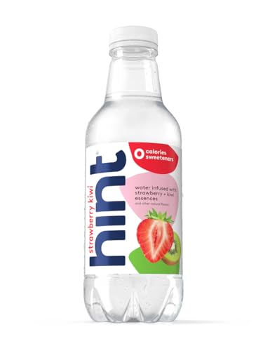 Hint Water Red Variety Pack, 3 Bottles Each of: Peach, Raspberry, Watermelon, and Strawberry Lemon, Zero Calories, Zero Sugar and Zero Sweeteners, 16 Fl Oz (Pack of 12)