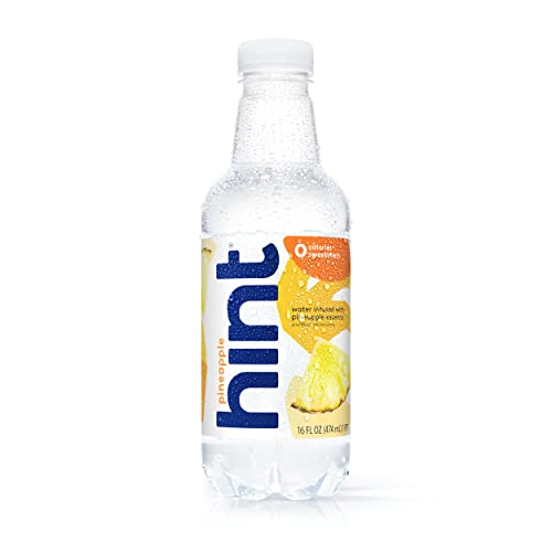 Hint Water Red Variety Pack, 3 Bottles Each of: Peach, Raspberry, Watermelon, and Strawberry Lemon, Zero Calories, Zero Sugar and Zero Sweeteners, 16 Fl Oz (Pack of 12)