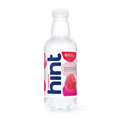 Hint Water Red Variety Pack, 3 Bottles Each of: Peach, Raspberry, Watermelon, and Strawberry Lemon, Zero Calories, Zero Sugar and Zero Sweeteners, 16 Fl Oz (Pack of 12)