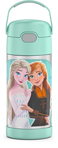 THERMOS FUNTAINER Water Bottle with Straw - 12 Ounce, Pokémon - Kids Stainless Steel Vacuum Insulated Water Bottle with Lid