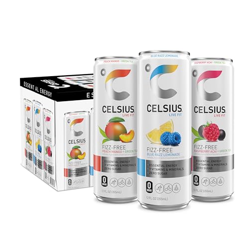 CELSIUS Assorted Flavors Official Variety Pack, Functional Essential Energy Drinks, 12 Fl Oz (Pack of 12)