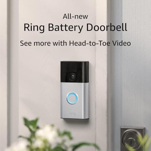 All-new Ring Battery Doorbell, Head-to-Toe Video, Live View with Two-Way Talk, and Motion Detection & Alerts (2024 release), Venetian Bronze