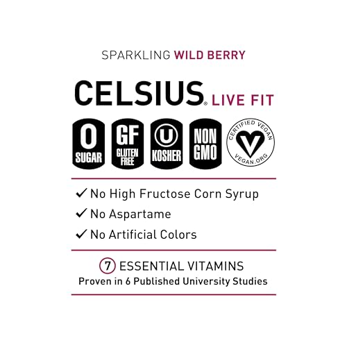 CELSIUS Assorted Flavors Official Variety Pack, Functional Essential Energy Drinks, 12 Fl Oz (Pack of 12)