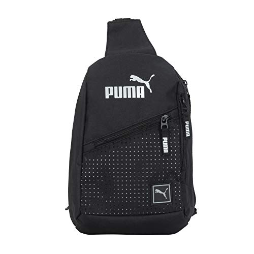 PUMA EVERCAT SIDEWALL SLING BACKPACK,Black/Silver,One Size