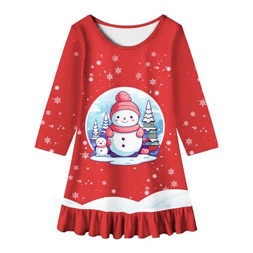 LQSZ 2Pcs Girls Nightgowns 3-10 Years Flutter Short Sleeves Nightdress Nightie Dress Sleepwear Pajamas for Little Girls