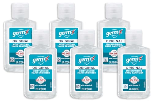 Germ-X Original Hand Sanitizer, Moisturizing Gel with Vitamin E, Instant and No Rinse Formula, Back to School Supplies College, 8 Fl Oz Pump Bottle (Pack of 12)