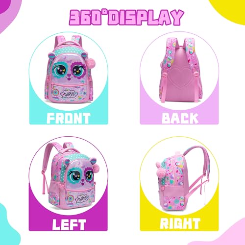 Meetbelify Backpacks for Girls,Kids School Backpacks with Lunch Box for Elementary Preschool Students Cute Panda Sequin Travel Backpack 3 in 1 Bookbag Set for Girls