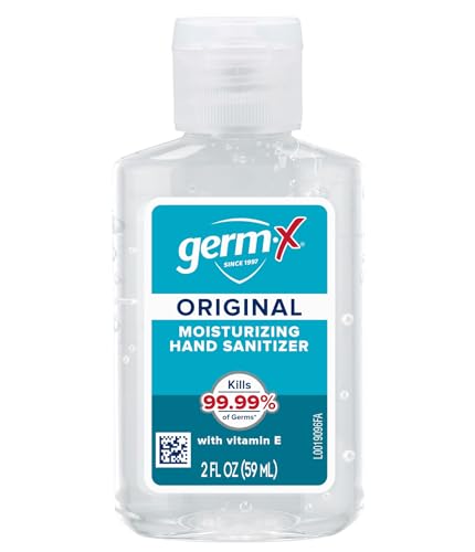 Germ-X Original Hand Sanitizer, Moisturizing Gel with Vitamin E, Instant and No Rinse Formula, Back to School Supplies College, 8 Fl Oz Pump Bottle (Pack of 12)