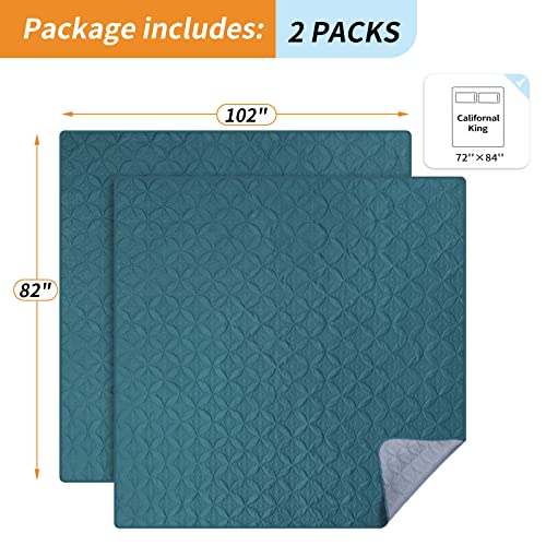 2 Packs Waterproof Dog Blankets Washable for Large Dog, Pet Couch Covers Protect Bed Sofa Furniture, Soft Reversible Dog Blankets Anti Scratches Dirty for Puppy Kids (54"×82", Light/Dark Grey)