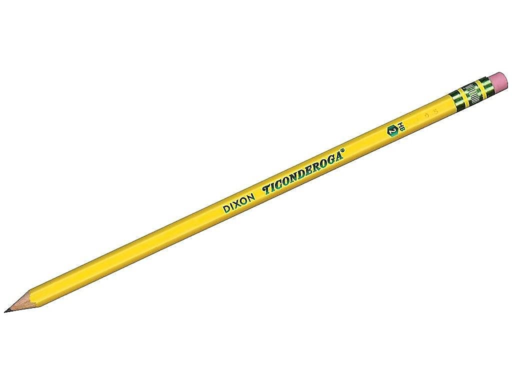 Ticonderoga Wood-Cased Pencils, Pre-Sharpened, 2 HB Soft, Yellow, 72 Count