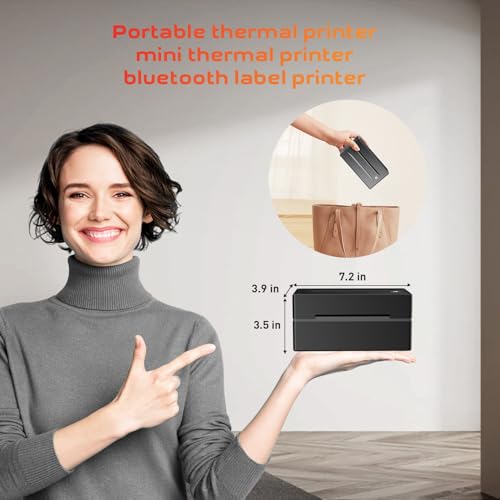 Thermal Label Printer for Small Business, 4x6 Shipping Label Printer for Shipping Packages,Bluetooth thermal printer Support Windows Mac Android iPhone Used for Amazon Ebay Shopify Temu TK USPS