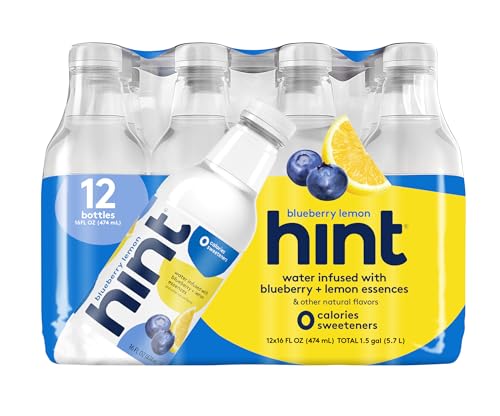 Hint Water Red Variety Pack, 3 Bottles Each of: Peach, Raspberry, Watermelon, and Strawberry Lemon, Zero Calories, Zero Sugar and Zero Sweeteners, 16 Fl Oz (Pack of 12)