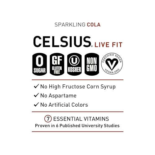 CELSIUS Assorted Flavors Official Variety Pack, Functional Essential Energy Drinks, 12 Fl Oz (Pack of 12)