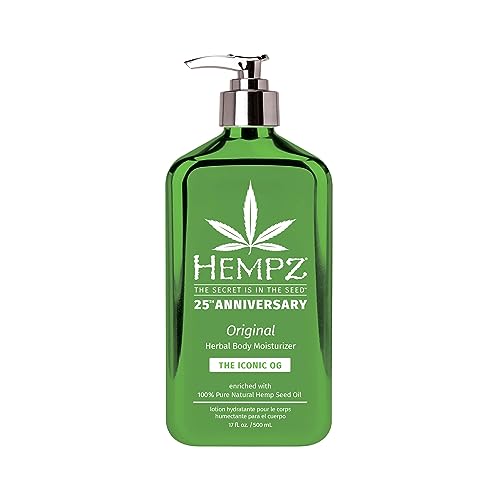 Hempz Limited Edition Vanilla Frosted Mountain Body Lotion Moisturizer (17 Oz) – Holiday Body Lotion for Women or Men with Dry or Sensitive Skin - Hydrating Face Moisturizer for Daily Radiance