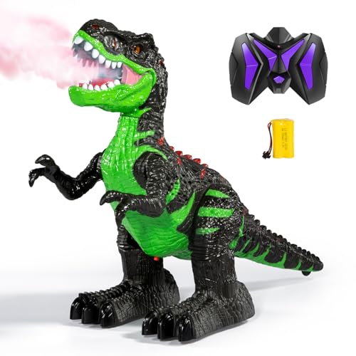 Remote Control Velociraptor Toy for Kids 4-7 Years, Electric Stunt Realistic Walking Jurassic Velociraptor with Lights and Sounds, Rechargeable Dinosaur Robot Birthday Gift for Boys 3+