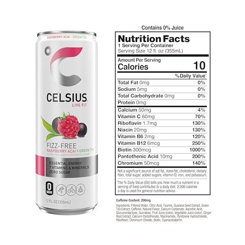 CELSIUS Assorted Flavors Official Variety Pack, Functional Essential Energy Drinks, 12 Fl Oz (Pack of 12)