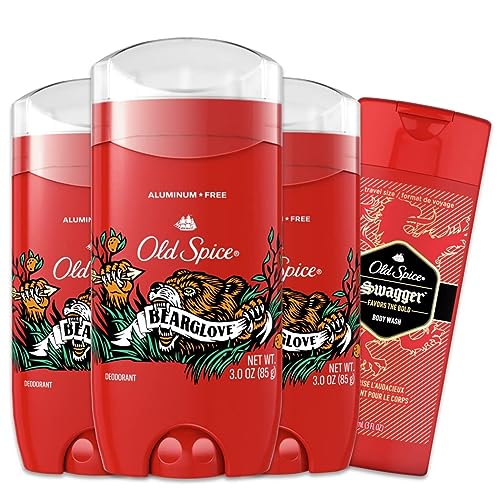 Old Spice Aluminum Free Deodorant for Men, 24/7 Odor Protection, 24/7 Lasting Freshness, Red Collection, Swagger with Cedarwood Scent, 3.8 oz (Pack of 3)