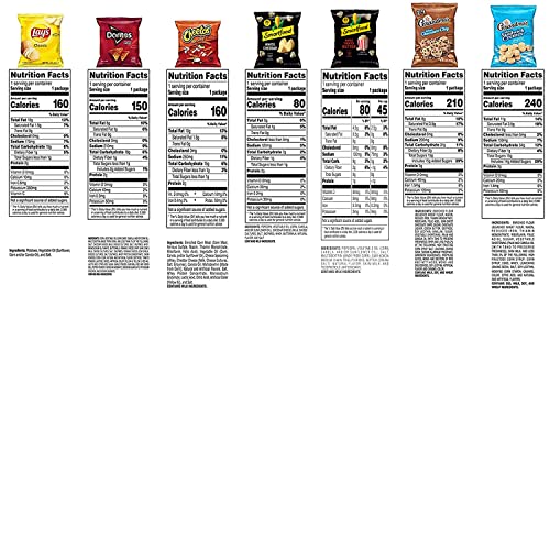 Frito Lay Ultimate Classic Snacks Package, Variety Assortment of Chips, Cookies, Crackers, & Nuts, (Pack of 40) (Packaging May Vary)