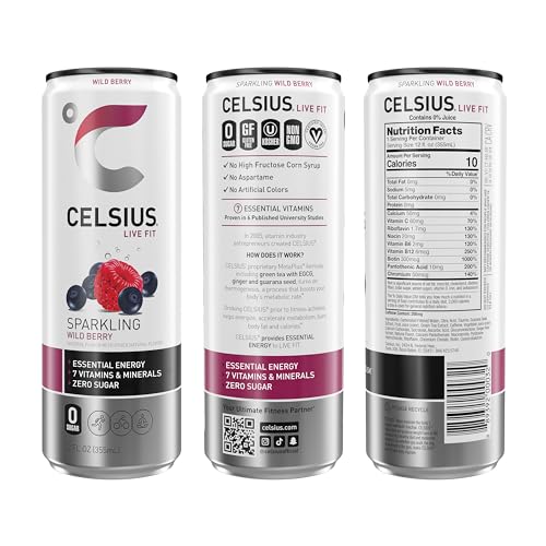 CELSIUS Assorted Flavors Official Variety Pack, Functional Essential Energy Drinks, 12 Fl Oz (Pack of 12)