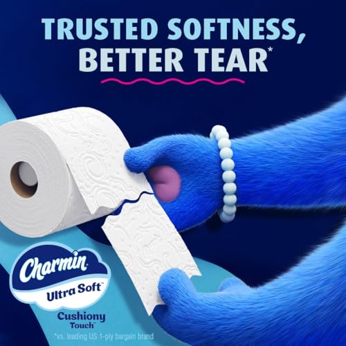 Charmin Ultra Soft Cushiony Touch Toilet Paper, 24 Family Mega Rolls = 123 Regular Rolls