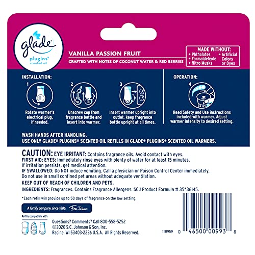 Glade PlugIns Refills Air Freshener, Scented and Essential Oils for Home and Bathroom, Apple Cinnamon, 3.35 Fl Oz, 5 Count