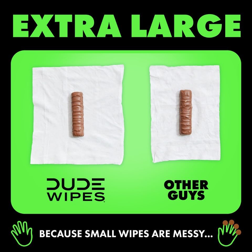 DUDE Wipes - Flushable Wipes - 6 Pack, 288 Wipes - DUMPkin Spice with Clove, Nutmeg, and Other Fall Pumpkin Spice Scents - Septic and Sewer Safe Butt Wipes For Adults, Extra Large