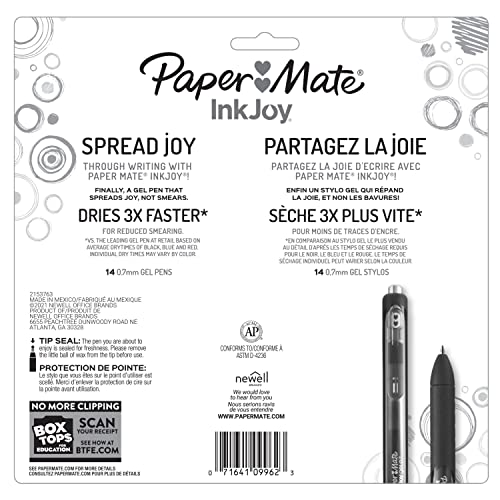 Paper Mate InkJoy Gel Pens, Medium Point, Assorted, 10 Count