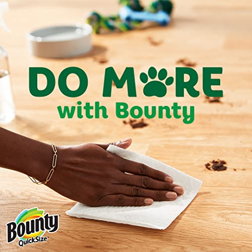 Bounty Quick Size Paper Towels, White, 8 Family Rolls = 20 Regular Rolls