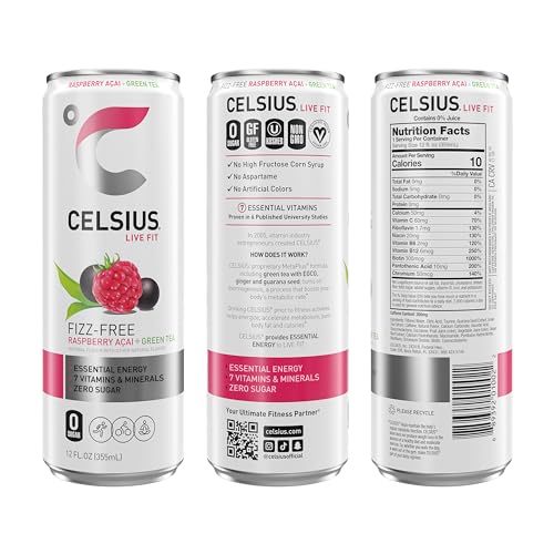 CELSIUS Assorted Flavors Official Variety Pack, Functional Essential Energy Drinks, 12 Fl Oz (Pack of 12)