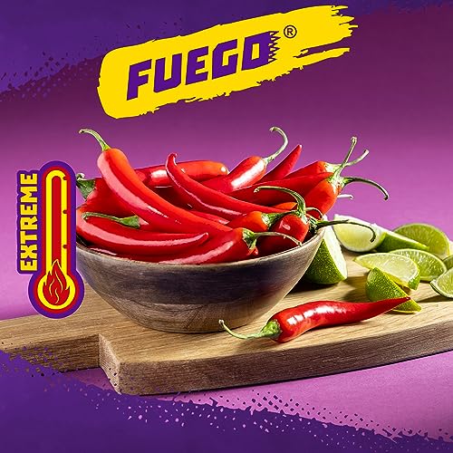 Takis Fuego Mini 25 pc / 1.23 oz Bite Size Multipack, Hot Chili Pepper & Lime Flavored Extreme Spicy Rolled Tortilla Chips