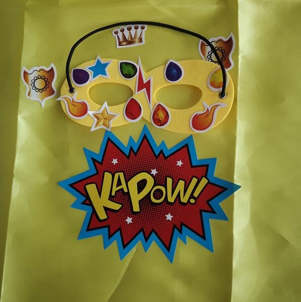 ADJOY Kids Superhero Capes and Masks Birthday Party Dress Up Capes Costume - Mixed Colors