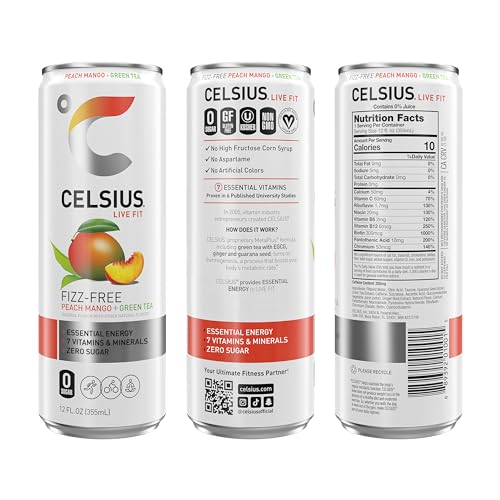 CELSIUS Assorted Flavors Official Variety Pack, Functional Essential Energy Drinks, 12 Fl Oz (Pack of 12)