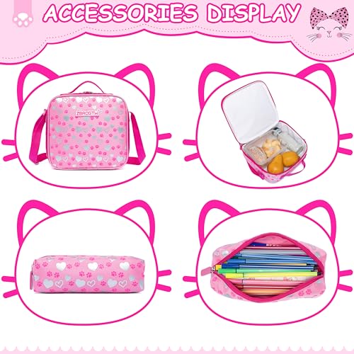 Meetbelify Backpacks for Girls,Kids School Backpacks with Lunch Box for Elementary Preschool Students Cute Panda Sequin Travel Backpack 3 in 1 Bookbag Set for Girls