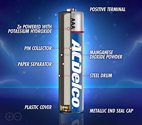 ACDelco 48-Count AAA Batteries, Maximum Power Super Alkaline Battery, 10-Year Shelf Life