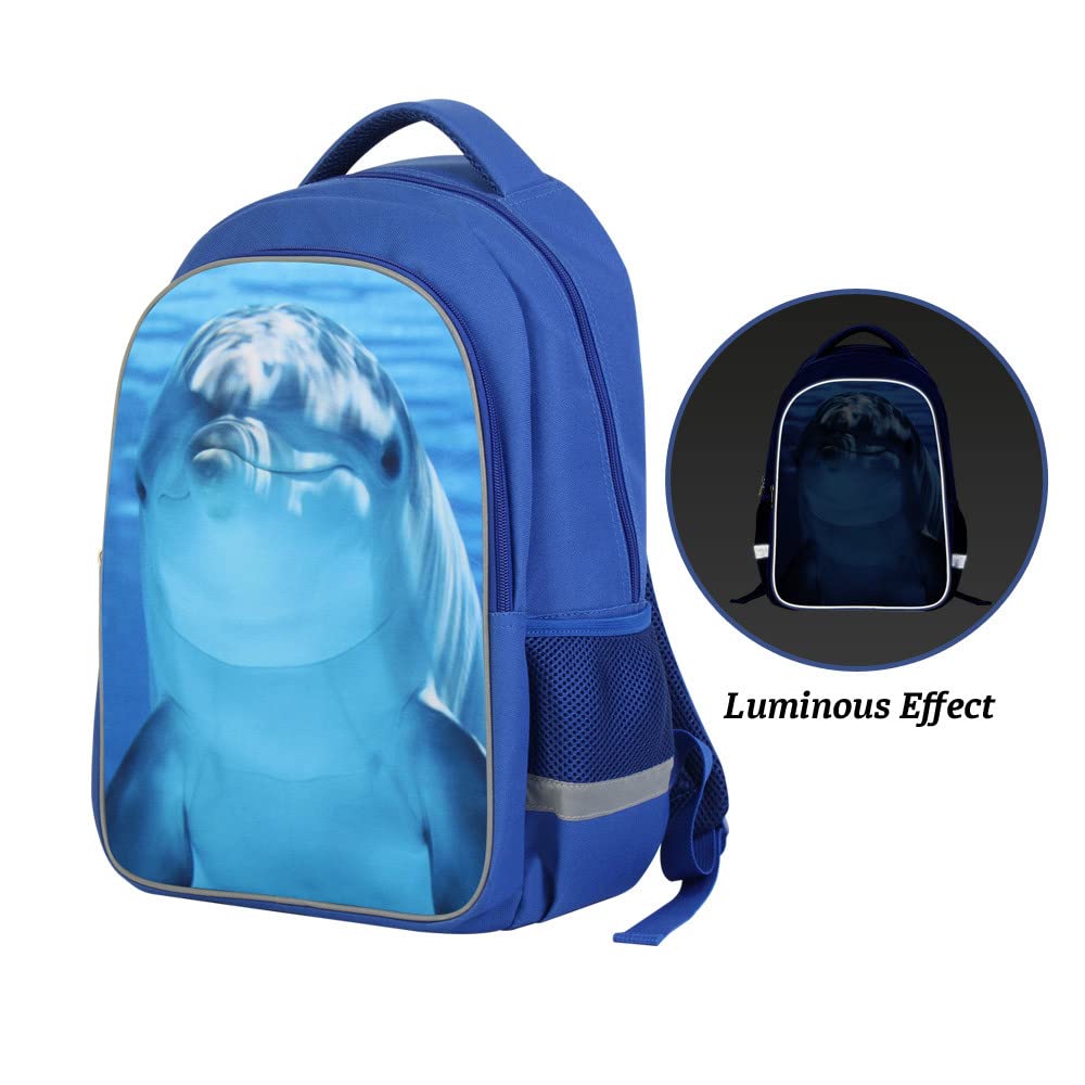 Luminous 3D Print School Backpack Large Capacity Lightweight Students Bookbag for Kids