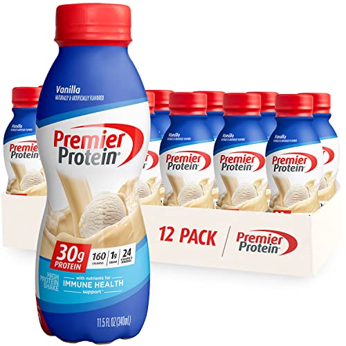 Premier Protein Shake, Chocolate, 30g Protein 1g Sugar 24 Vitamins Minerals Nutrients to Support Immune Health, 11.5 fl oz (Pack of 12)