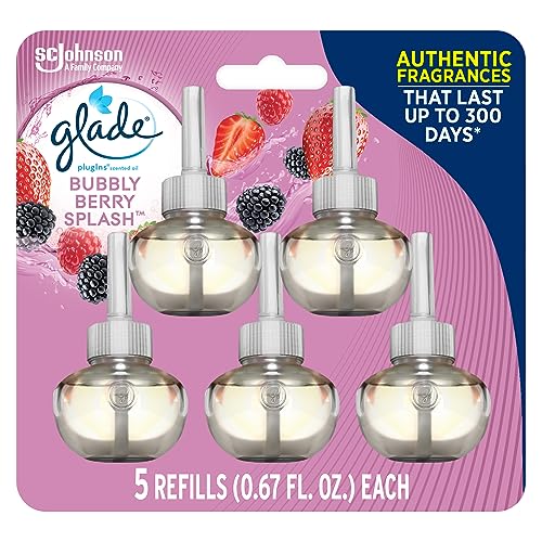 Glade PlugIns Refills Air Freshener, Scented and Essential Oils for Home and Bathroom, Apple Cinnamon, 3.35 Fl Oz, 5 Count