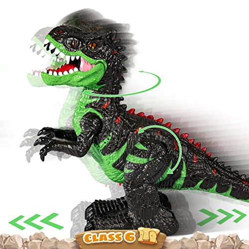 Remote Control Velociraptor Toy for Kids 4-7 Years, Electric Stunt Realistic Walking Jurassic Velociraptor with Lights and Sounds, Rechargeable Dinosaur Robot Birthday Gift for Boys 3+