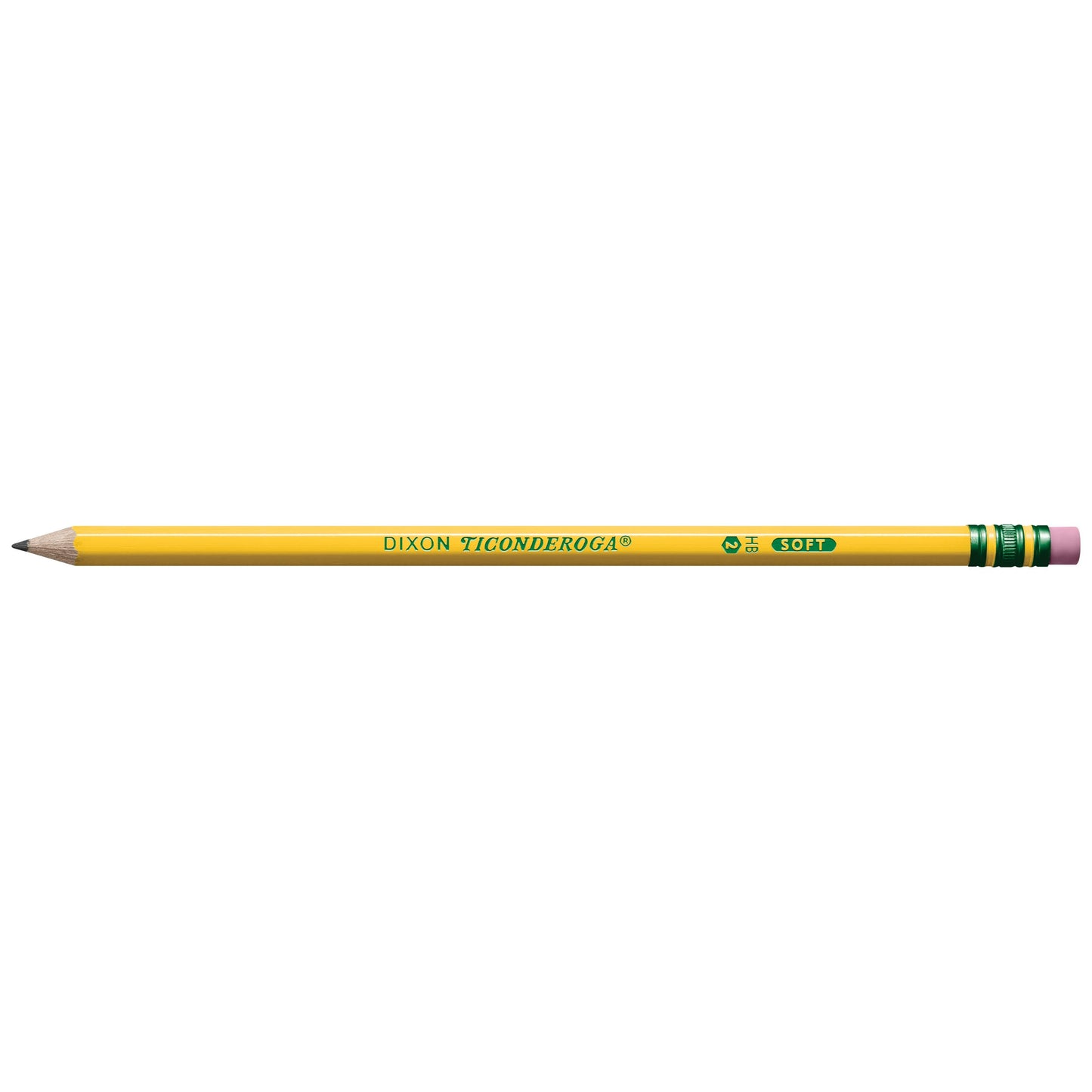 Ticonderoga Wood-Cased Pencils, Pre-Sharpened, 2 HB Soft, Yellow, 72 Count