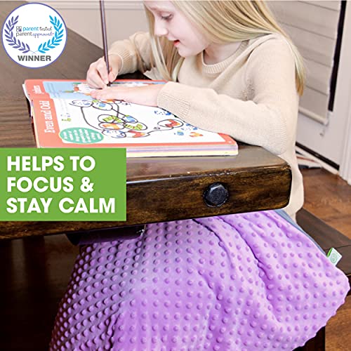 BARMY Weighted Lap Pad for Kids (24”x24”, 5lbs, 7 Colors) Weighted Lap Blanket with Removable, Washable Cover, Sensory Lap Pad for Child, Teen, Dogs, 100% Cotton Inner Weighted Blanket