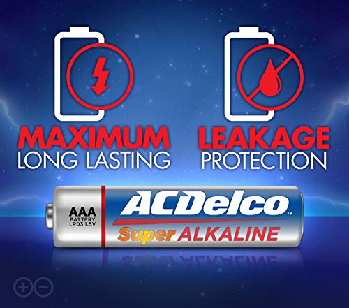 ACDelco 48-Count AAA Batteries, Maximum Power Super Alkaline Battery, 10-Year Shelf Life