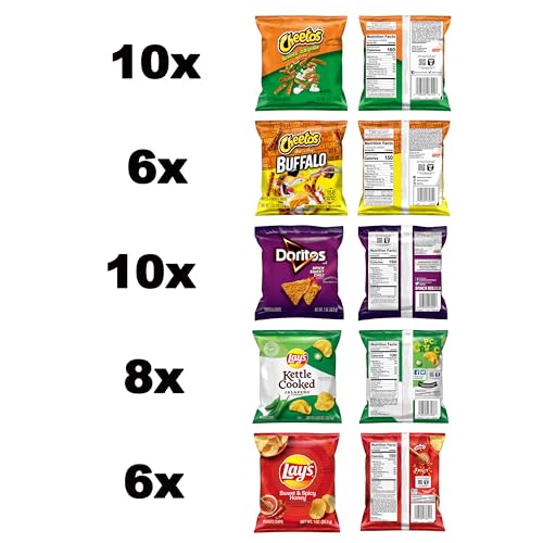 Frito Lay Ultimate Classic Snacks Package, Variety Assortment of Chips, Cookies, Crackers, & Nuts, (Pack of 40) (Packaging May Vary)