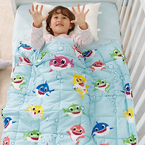 Kivik Weighted Blanket 3lbs, Blue Dinosaur Heavy Thorw Blanket, Small Weighted Cooling Blankets 3 Pounds, 36x48 Inches Blue