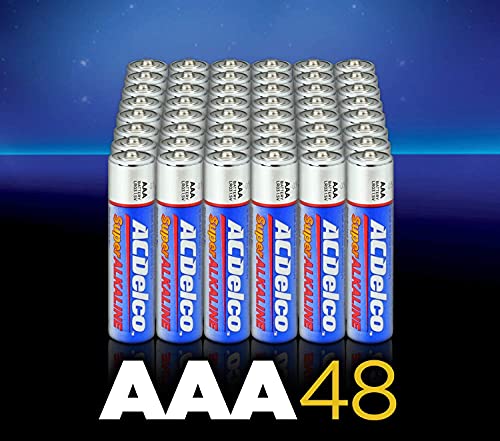 ACDelco 48-Count AAA Batteries, Maximum Power Super Alkaline Battery, 10-Year Shelf Life