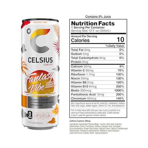 CELSIUS Assorted Flavors Official Variety Pack, Functional Essential Energy Drinks, 12 Fl Oz (Pack of 12)