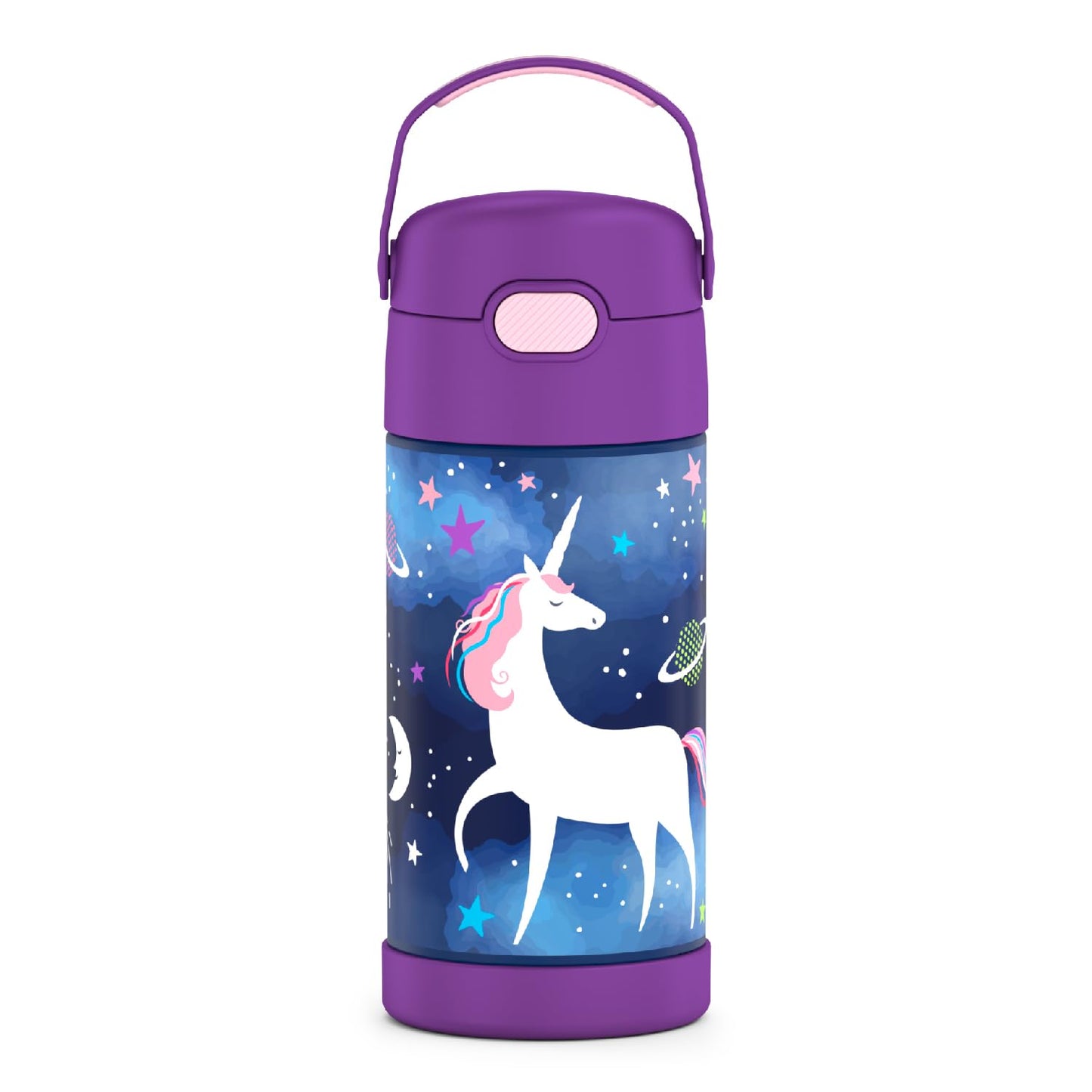 THERMOS FUNTAINER Water Bottle with Straw - 12 Ounce, Pokémon - Kids Stainless Steel Vacuum Insulated Water Bottle with Lid