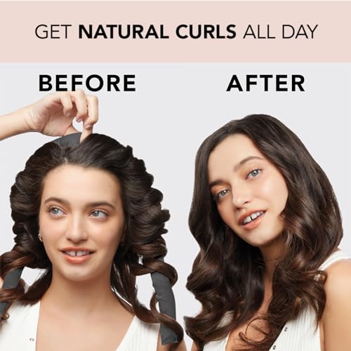 Kitsch Satin Heatless Curling Set - Heatless Hair Curlers to Sleep in - Heatless Curls Overnight - Heatless Curling Rod - No Heat Curls Overnight - Overnight Blowout Rods - Soft Hair Rollers - Sunset