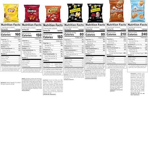 Frito Lay Ultimate Classic Snacks Package, Variety Assortment of Chips, Cookies, Crackers, & Nuts, (Pack of 40) (Packaging May Vary)